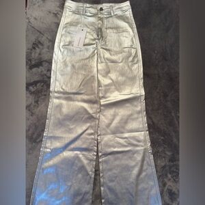 NWT Silver Women's High-Waisted Pants